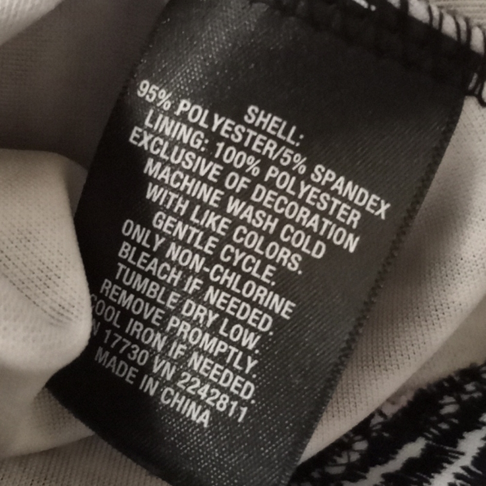 Massimo XXL black and white pleated dress (936) - Picture 5 of 5